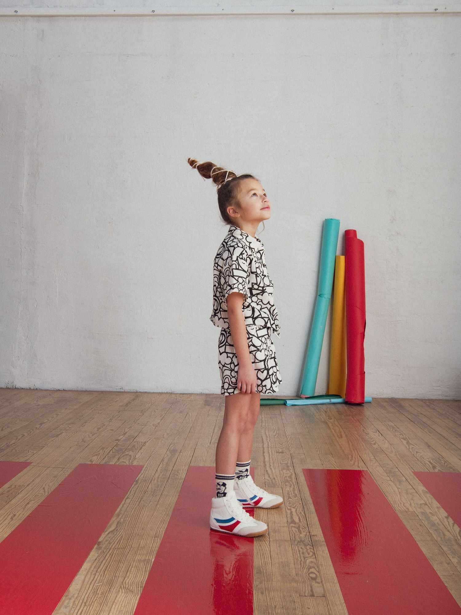 Ecru Graphic Print Shirt for Girls