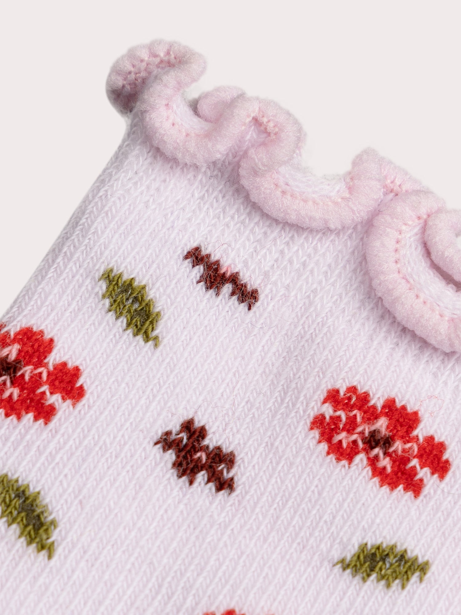 Pink Socks with Flowers for Baby Girls