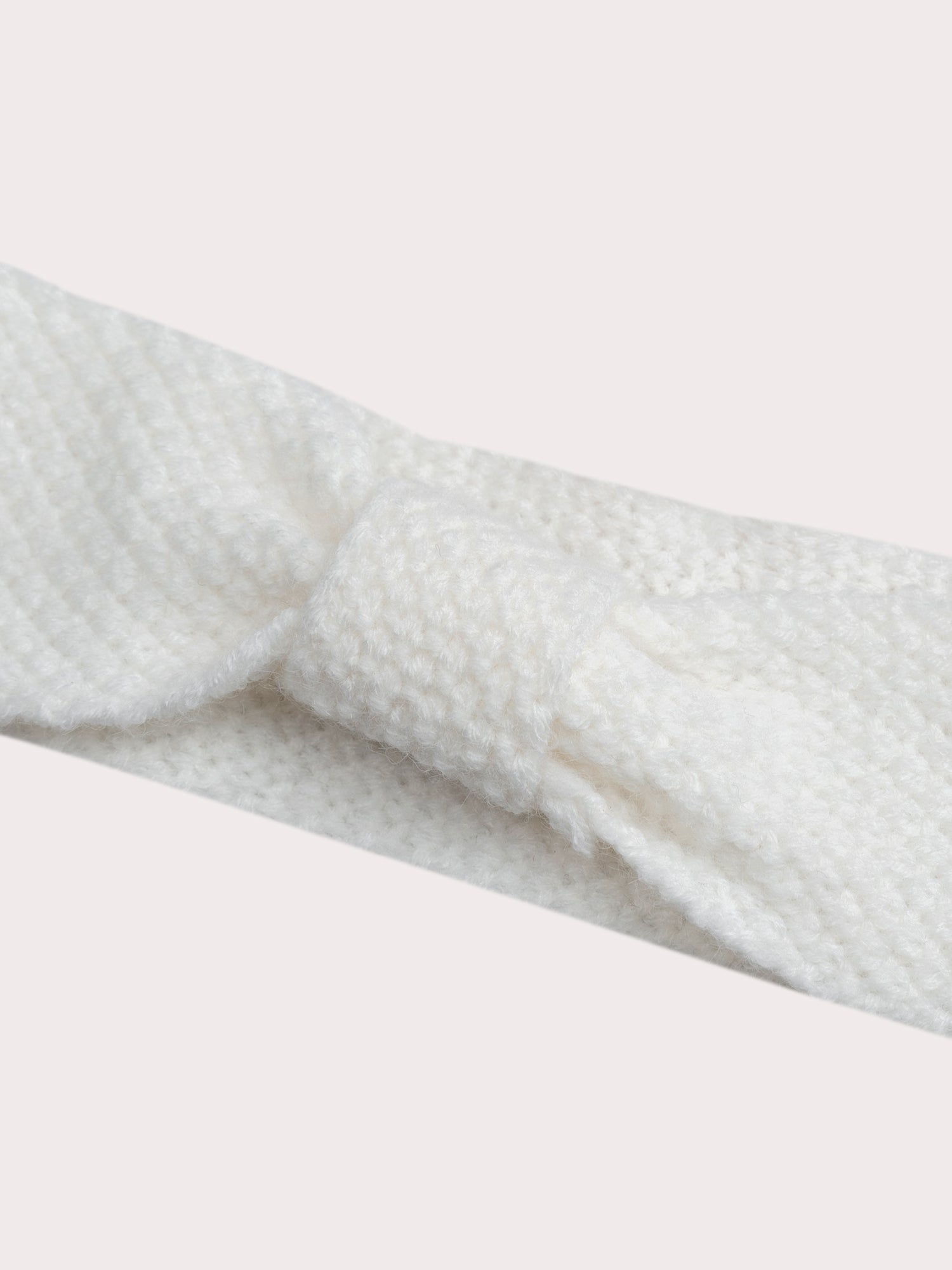 White Knitted Headband for Baby Girl