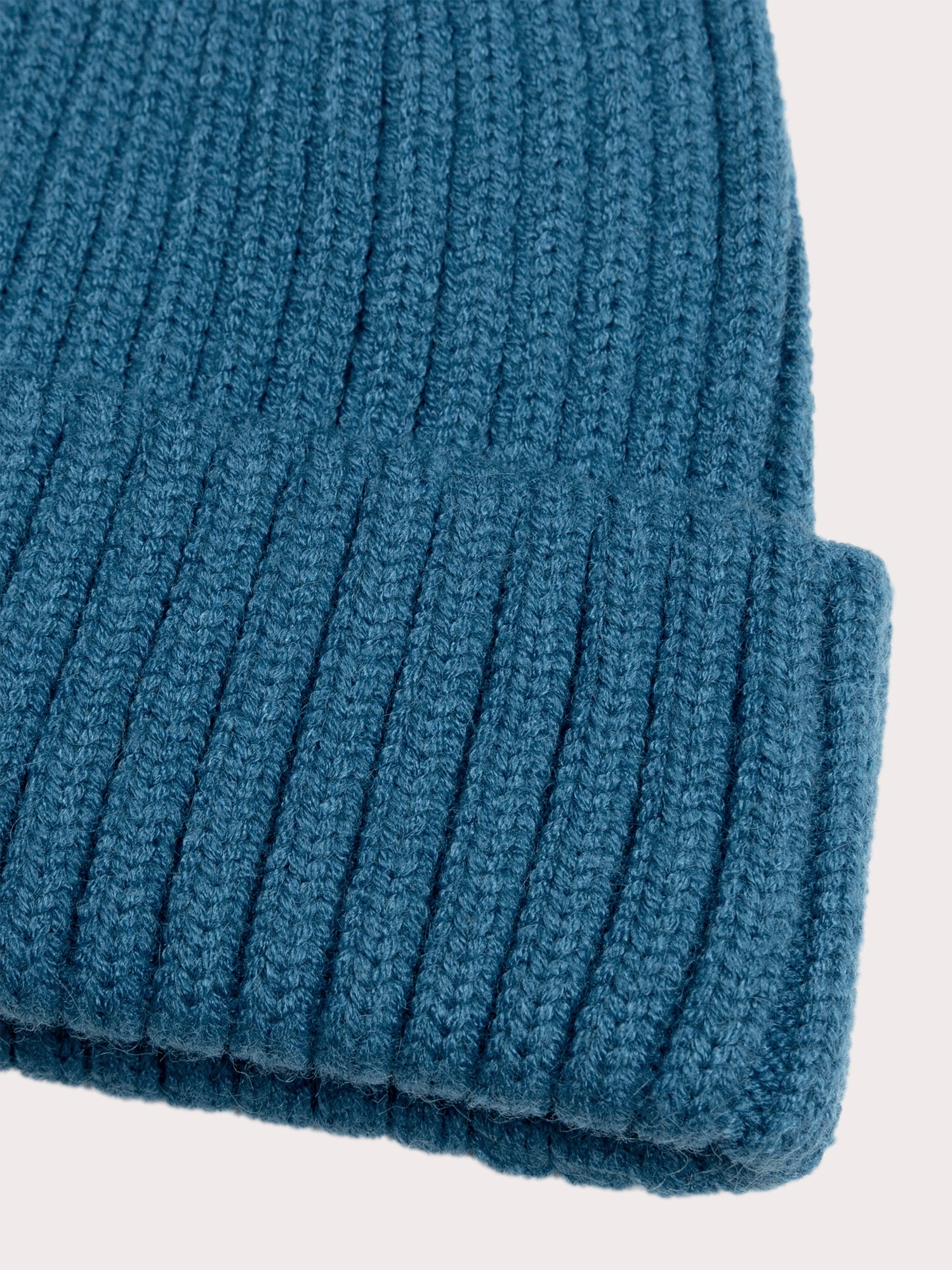 Blue cord knit hat for baby boy