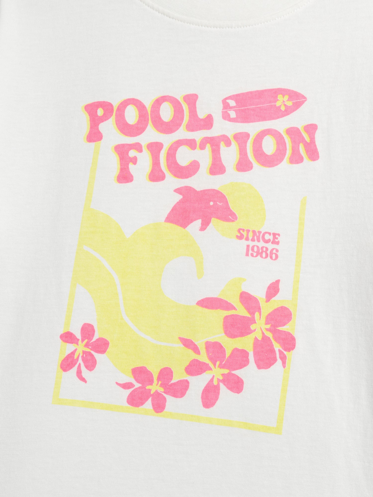 Ecru oversized t-shirt beach animation for girls