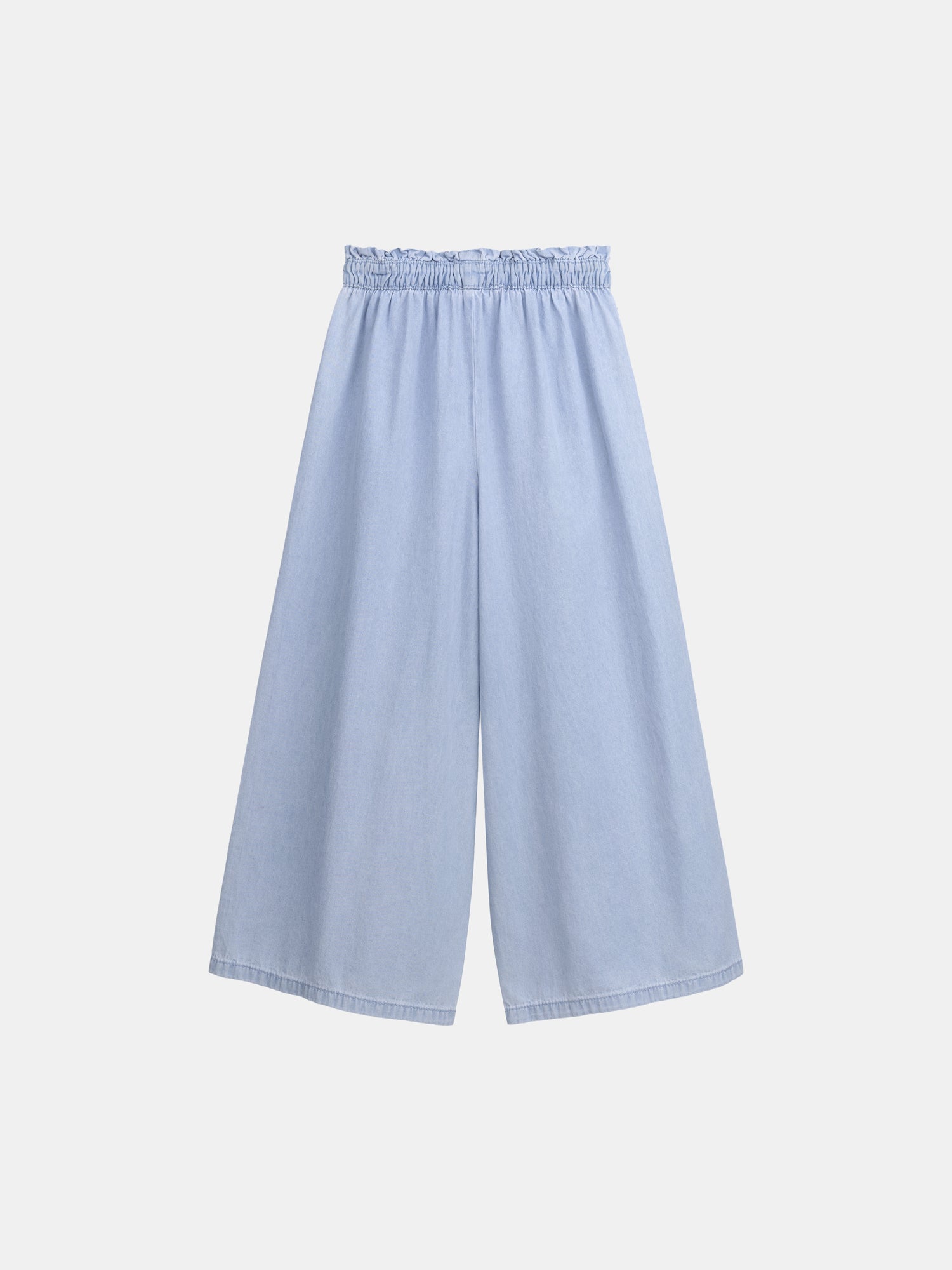 Blue Pants with Floral Embroidery for Girls