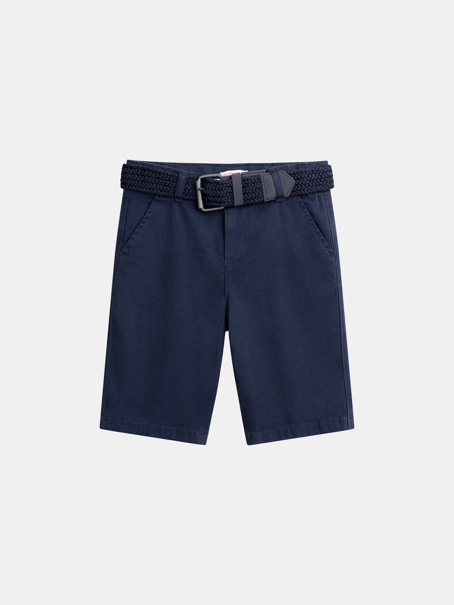 Dark blue shorts with belt for boys