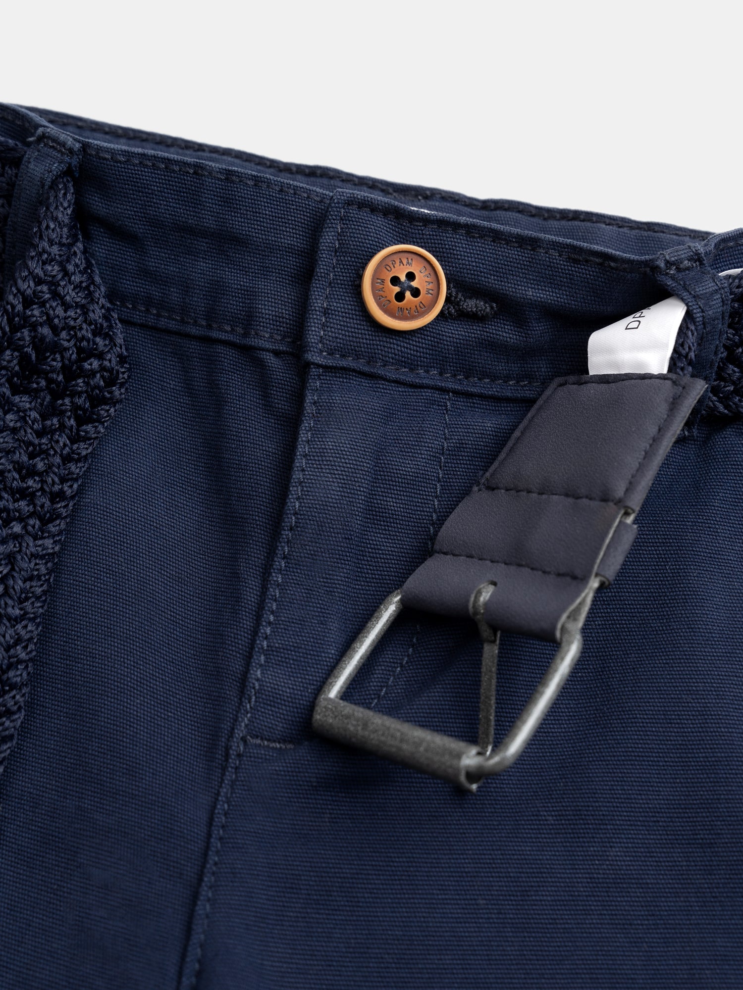 Dark blue shorts with belt for boys