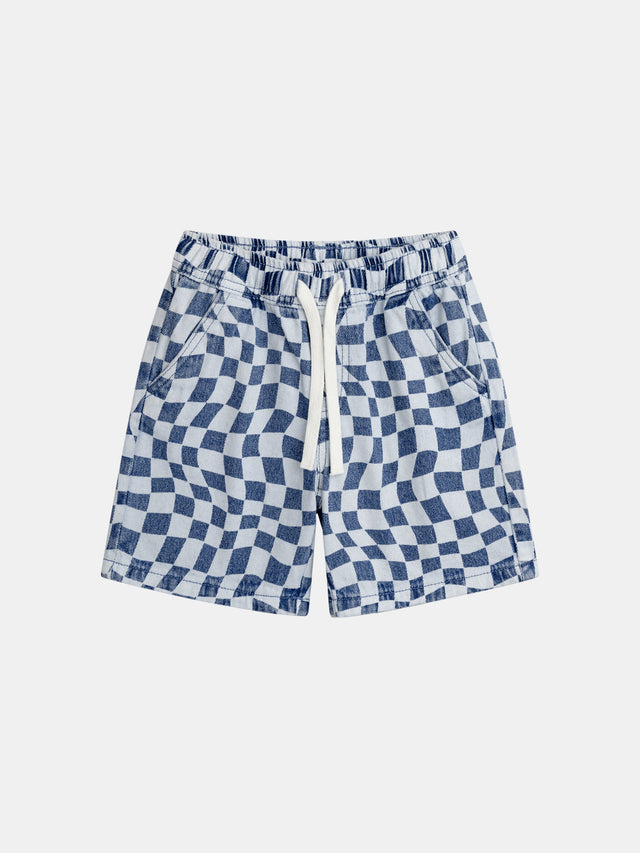 Blue Denim Shorts with Pockets for Boys
