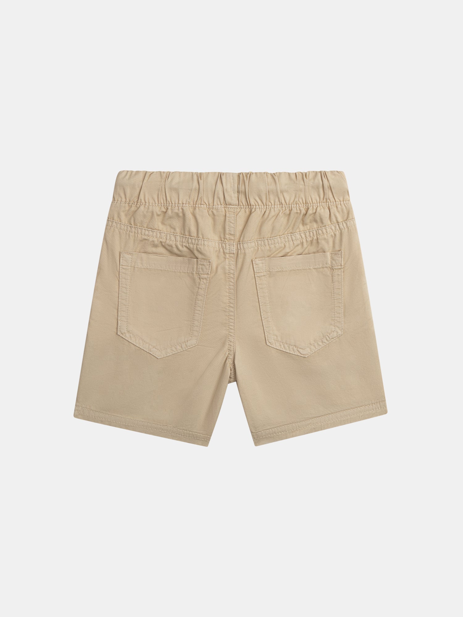 Beige shorts with front and back pockets for boys
