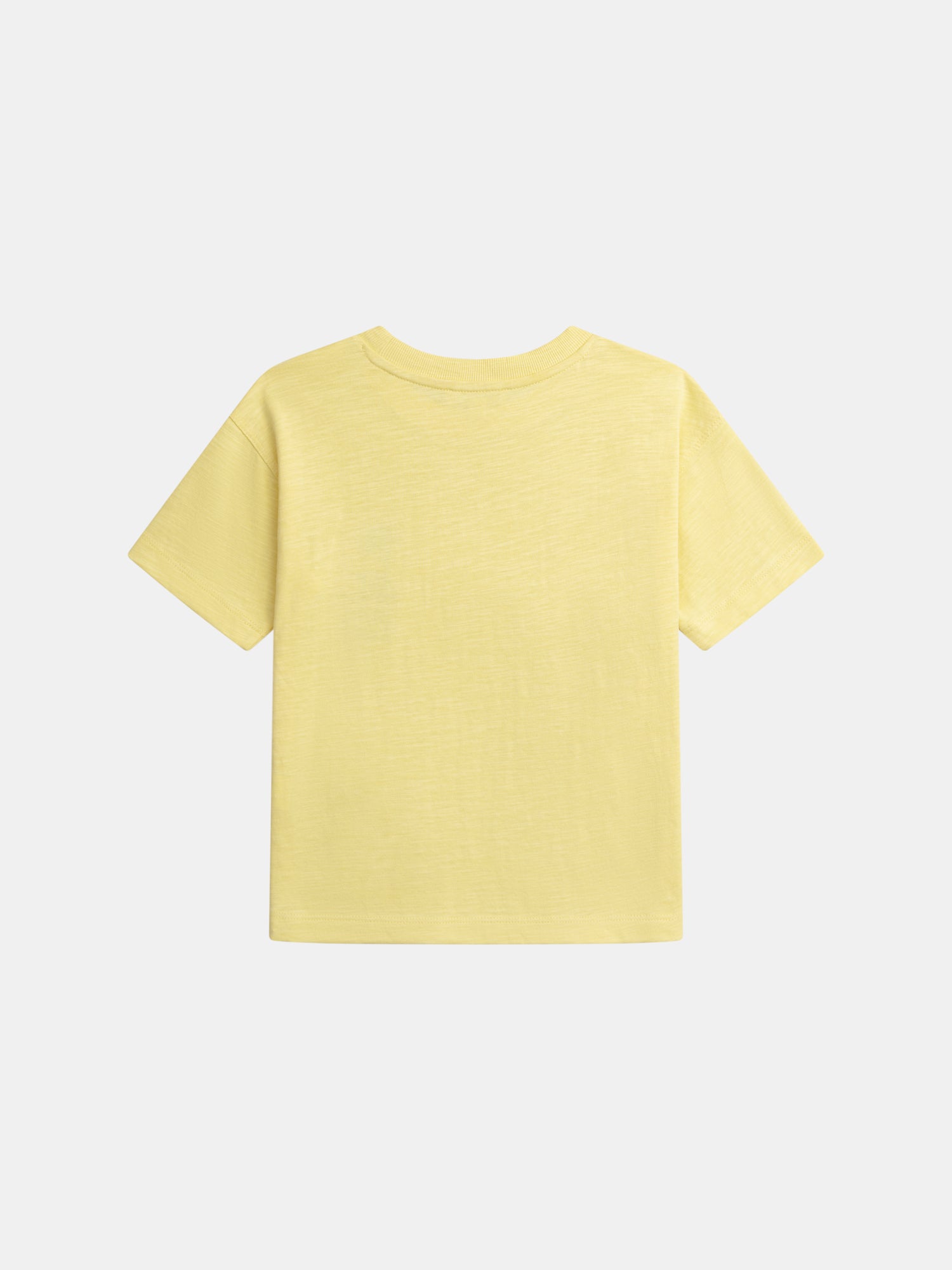 Yellow short-sleeve t-shirt with surf animation for boys