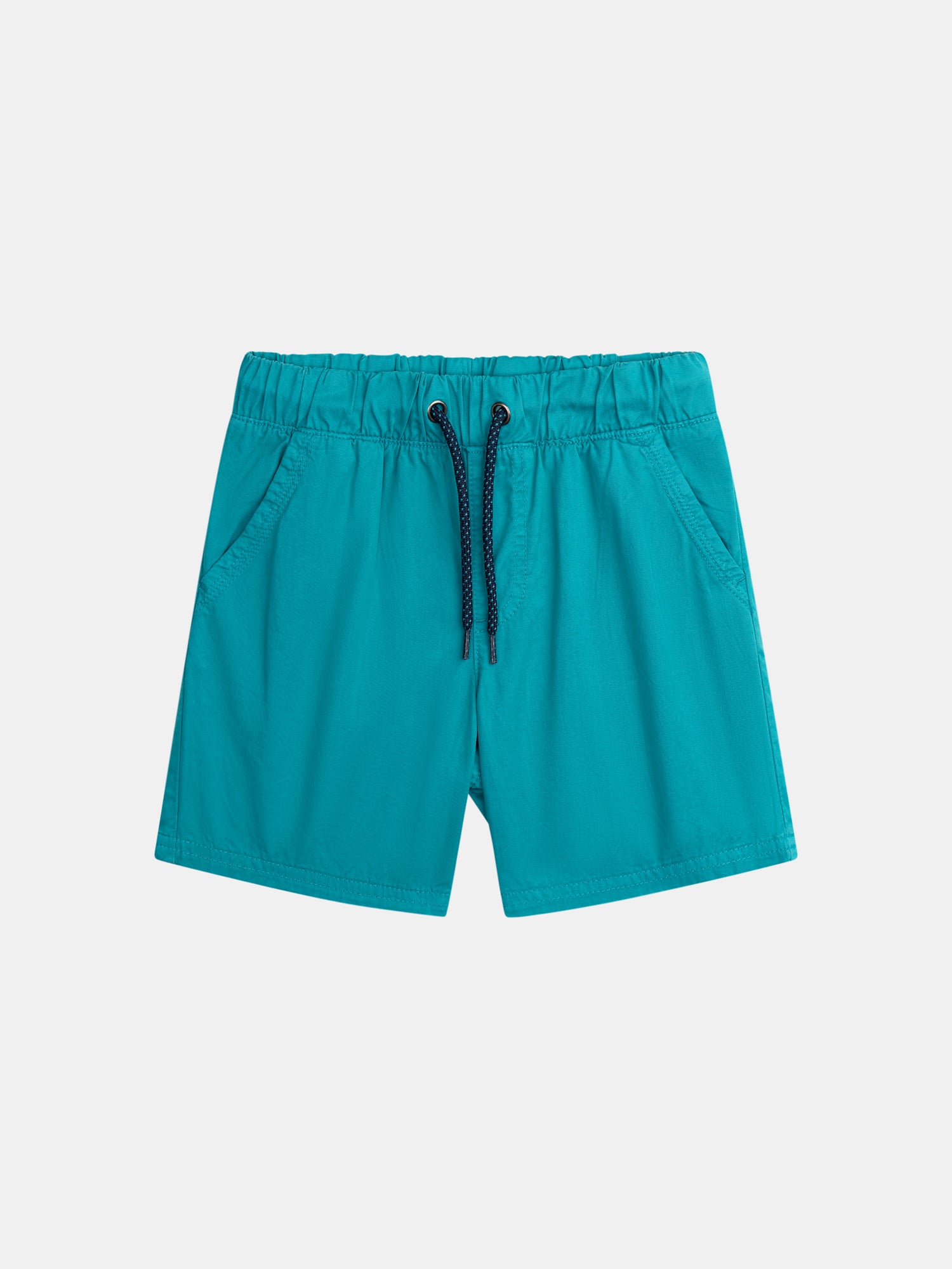 Turquoise shorts with front and back pockets for boys