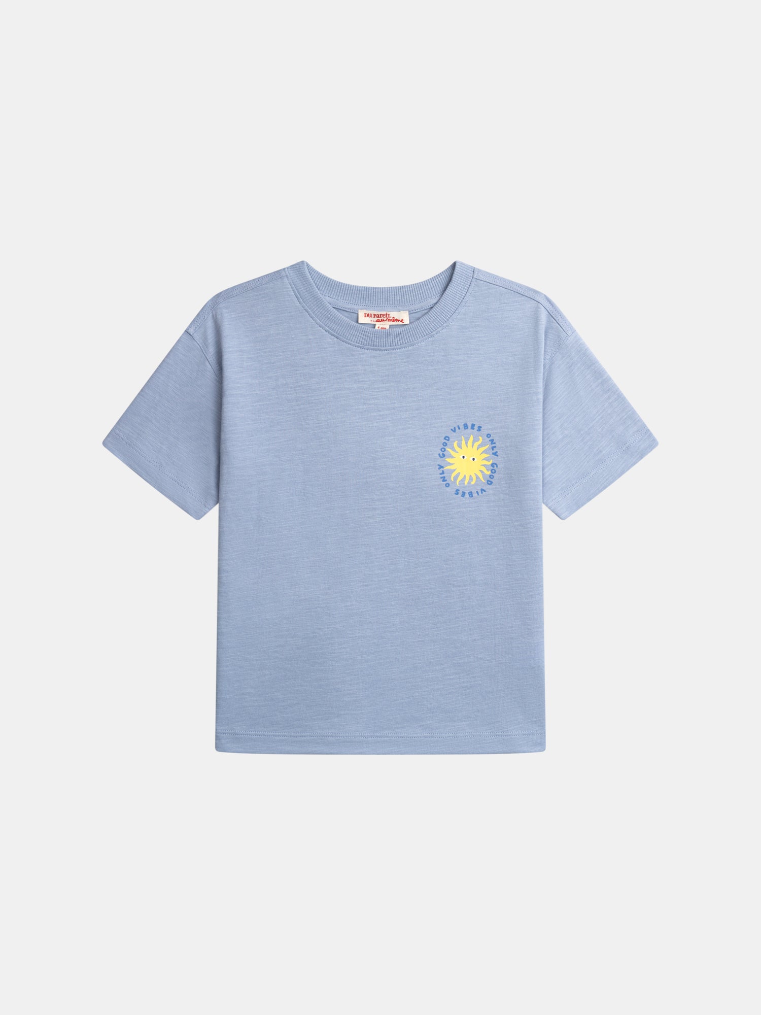Blue T-shirt with sun animation for boys