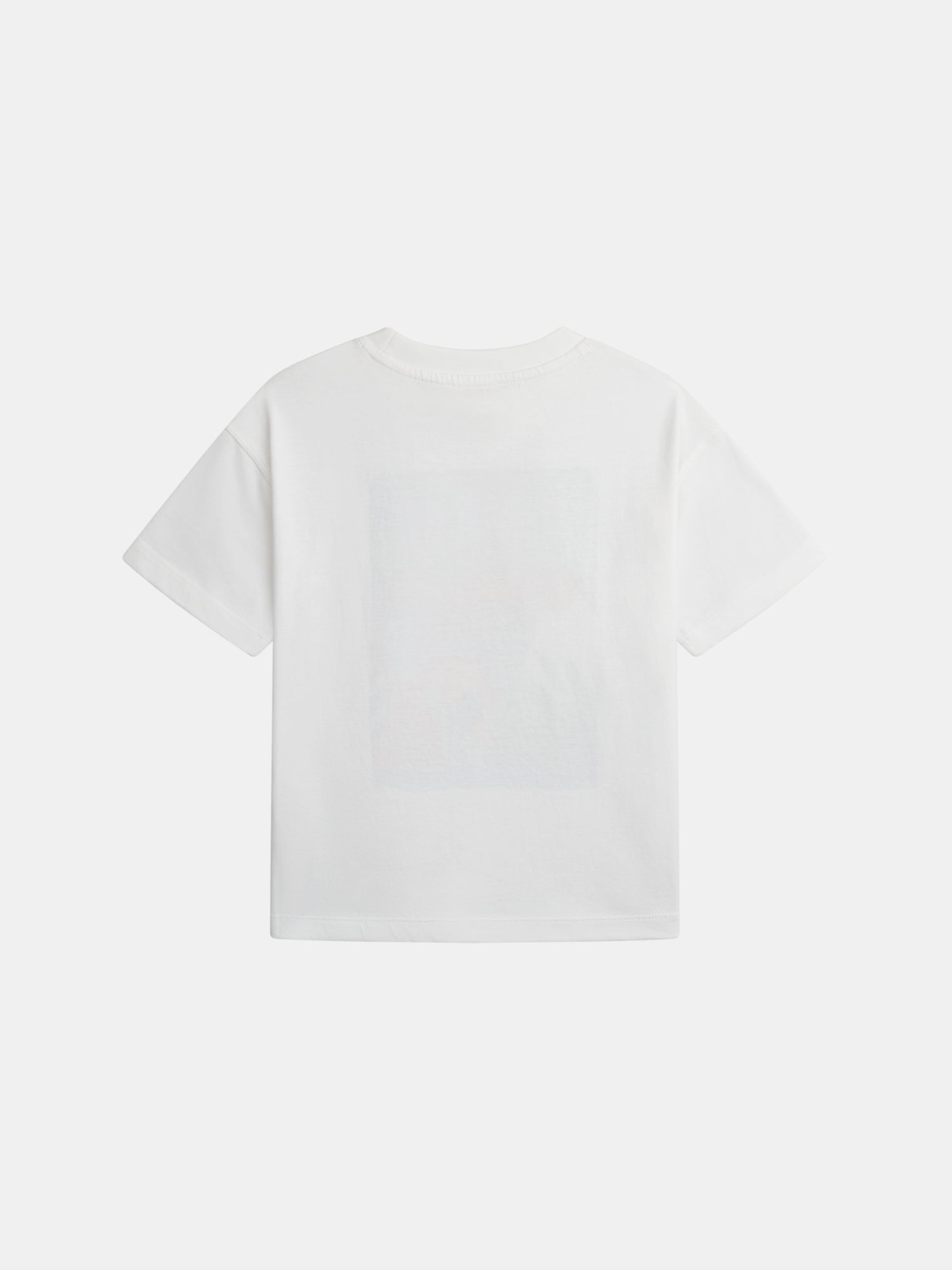 Ecru t-shirt and red shorts set with animation for boy