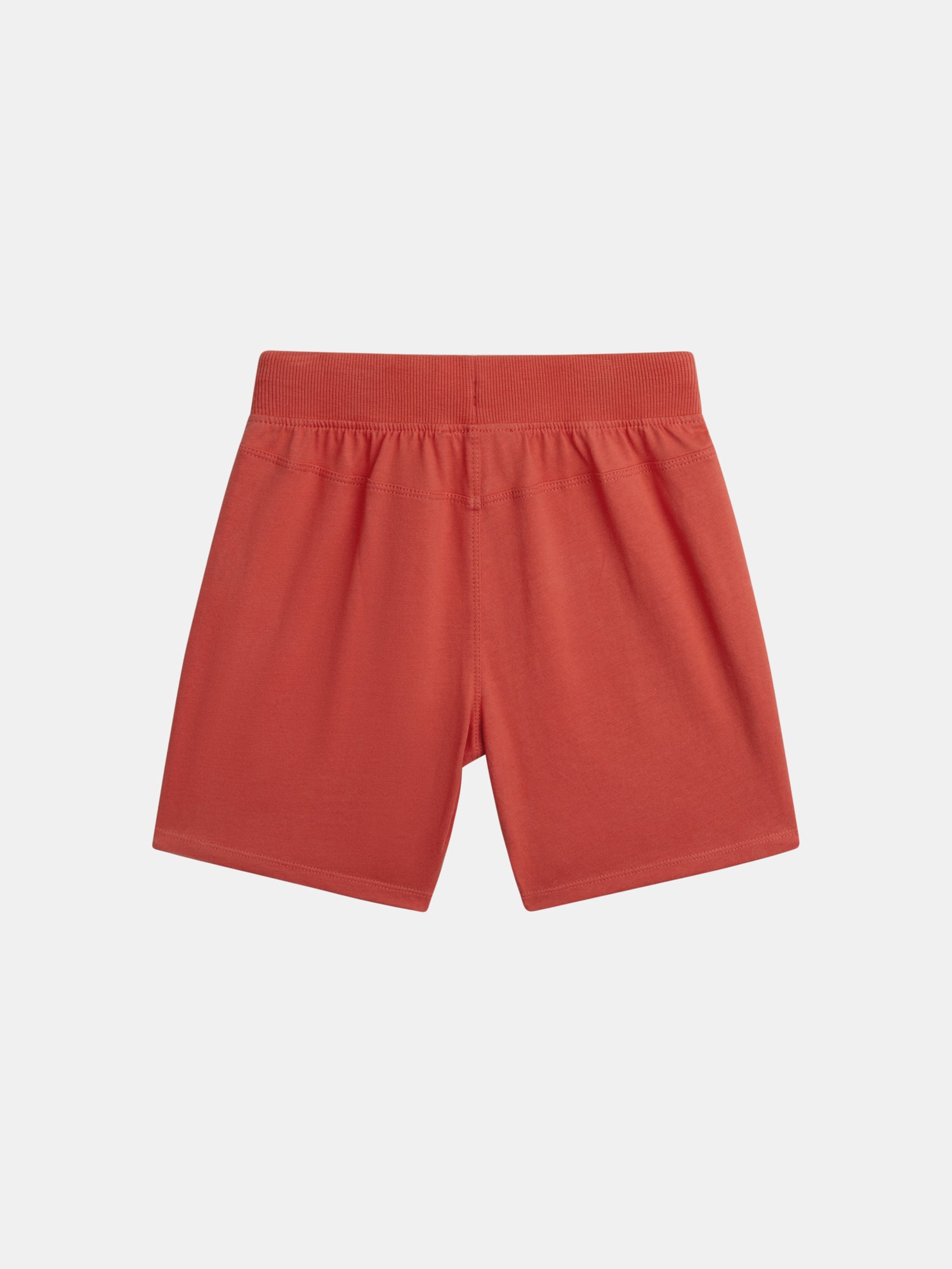 Ecru t-shirt and red shorts set with animation for boy