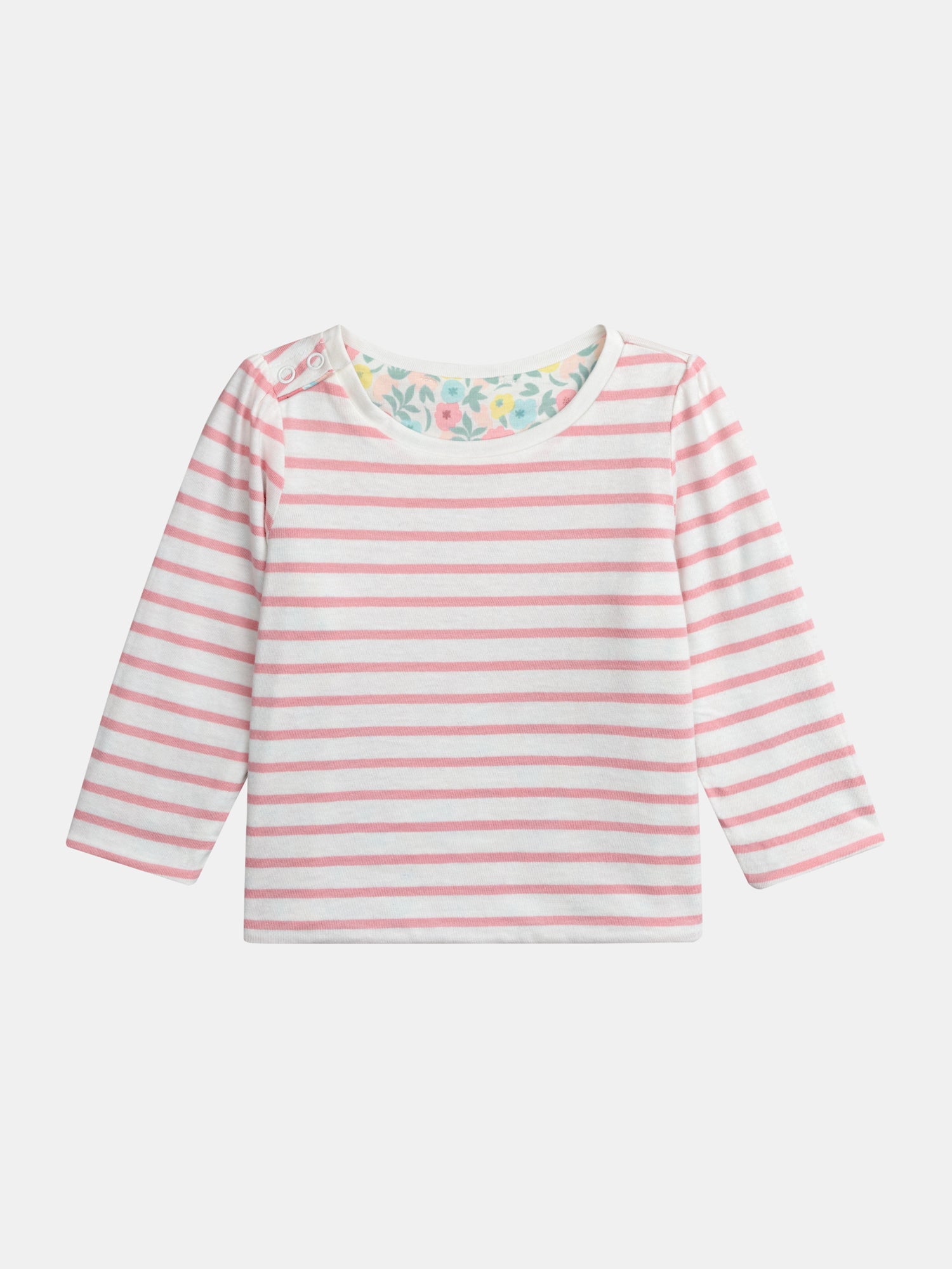 Reversible T-Shirt with Pastel Flower Print for Baby Girl