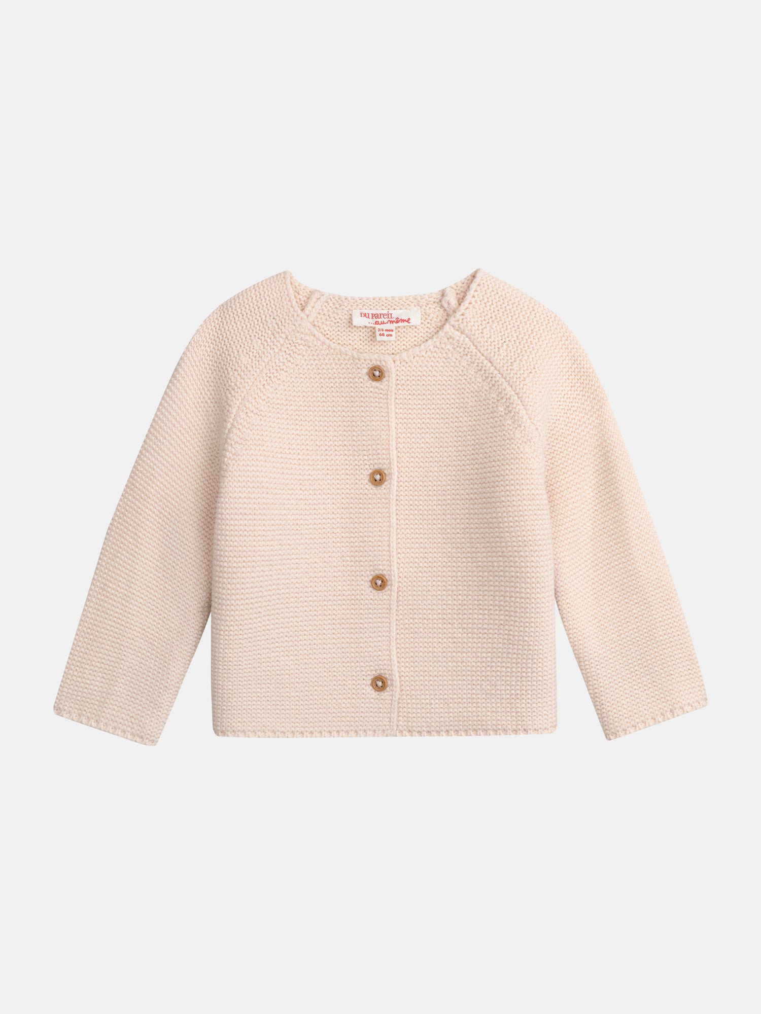 Powder Pink Knitted Cardigan for Baby Girl