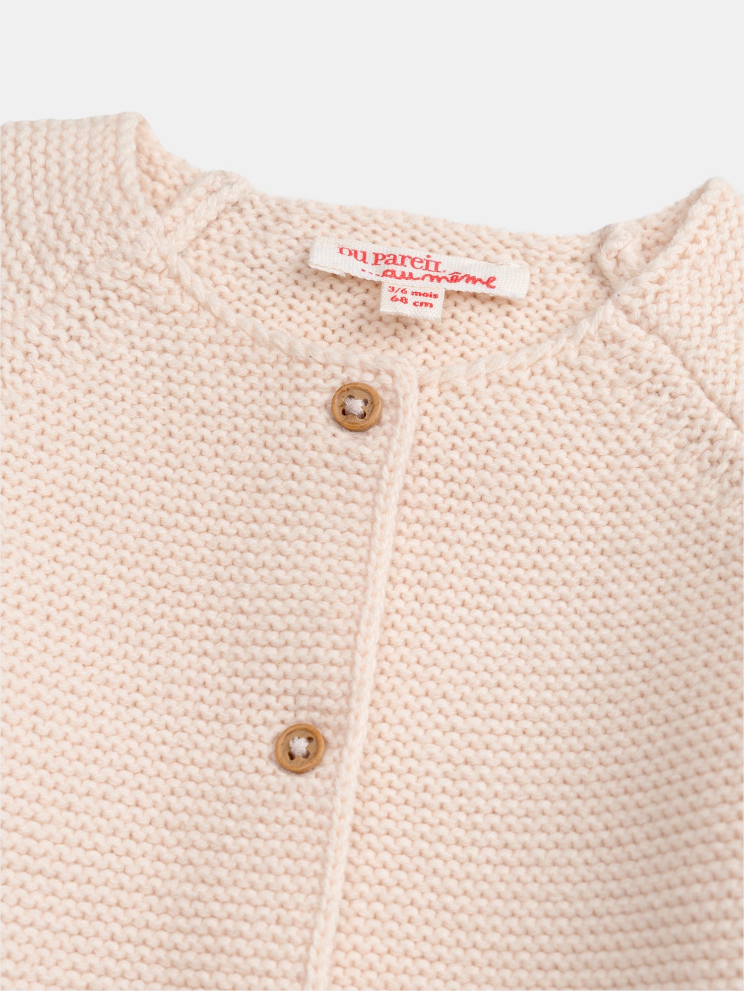 Powder Pink Knitted Cardigan for Baby Girl