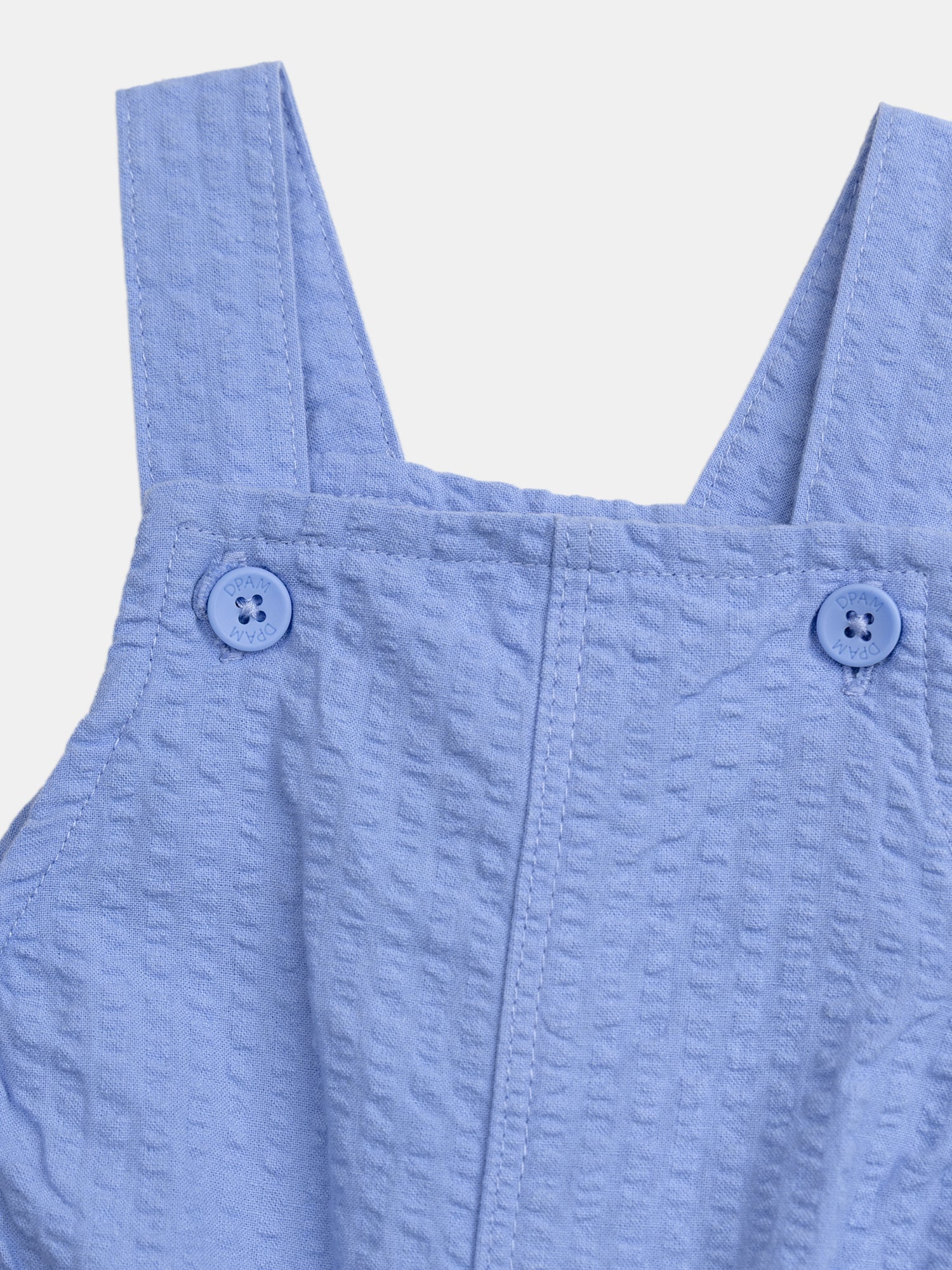 Blue short overalls for baby boy