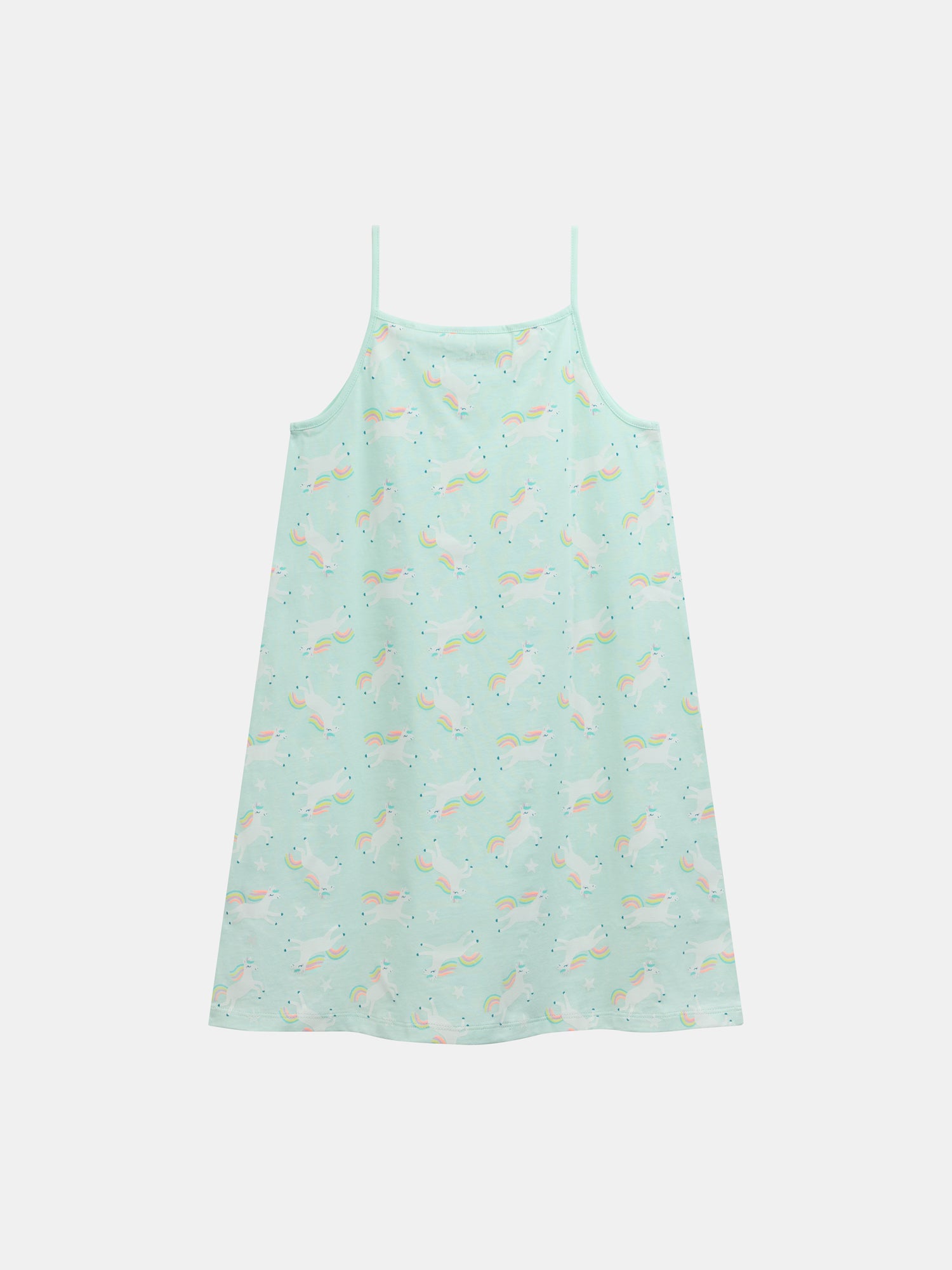 Phosphorescent Nightgown Printed with "Magical Unicorns" for Girl