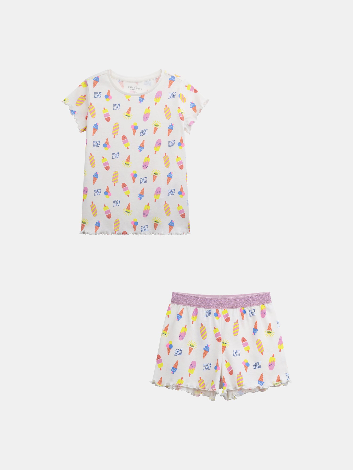 Short Pajamas "SWEET & CHILL" for Girls