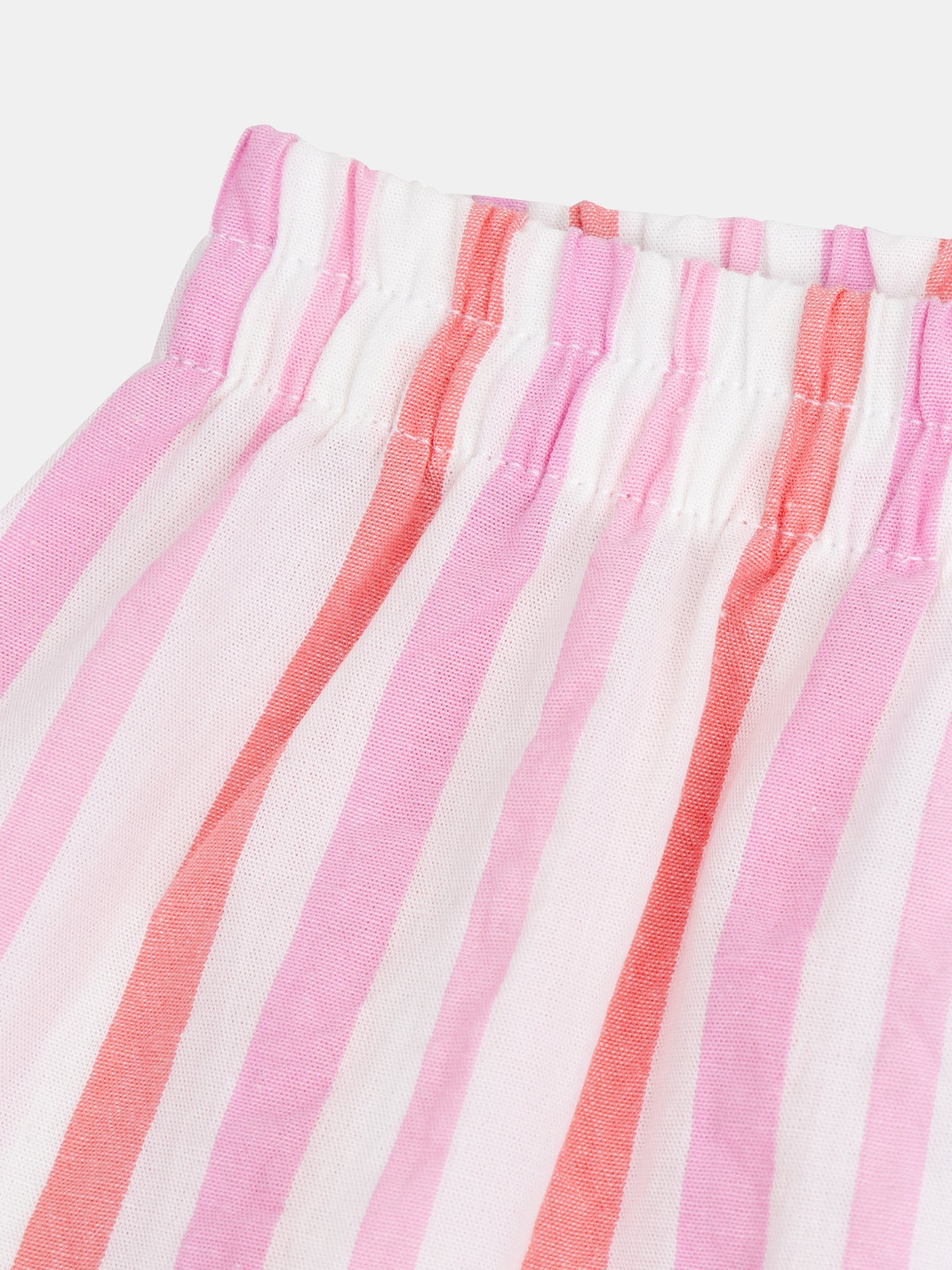 Short pink pajama with "Playa Fiesta" print for girls