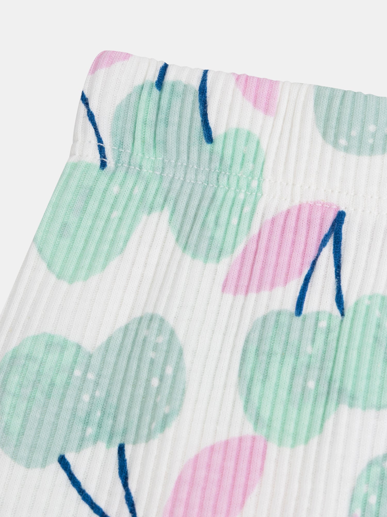 Short pajama tank top with "Pastel Cherries" print for girls