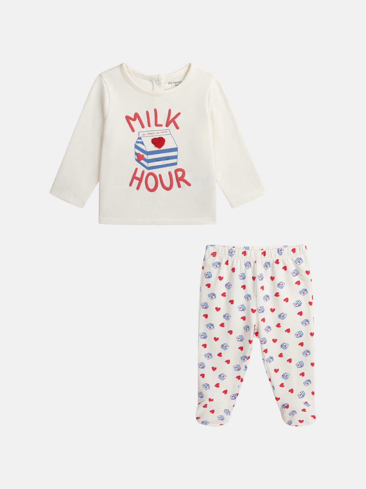 "Milk Hour" Pajamas for Baby Girl