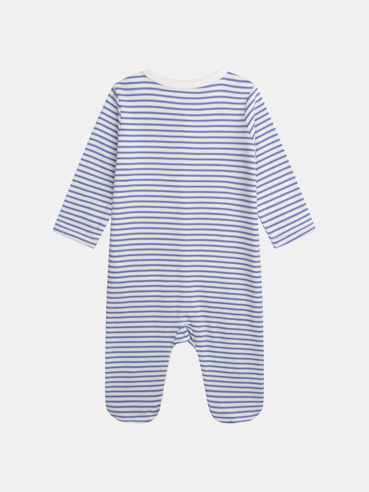 Striped sleeper with tiger print for baby boy