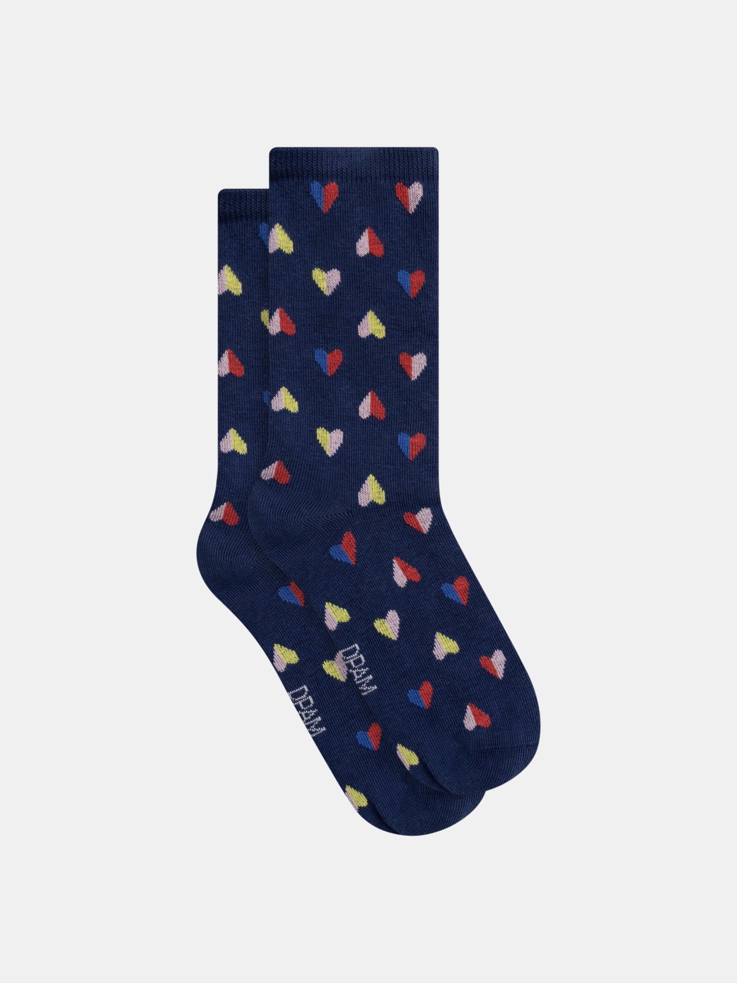 Navy Heart Socks for Girls