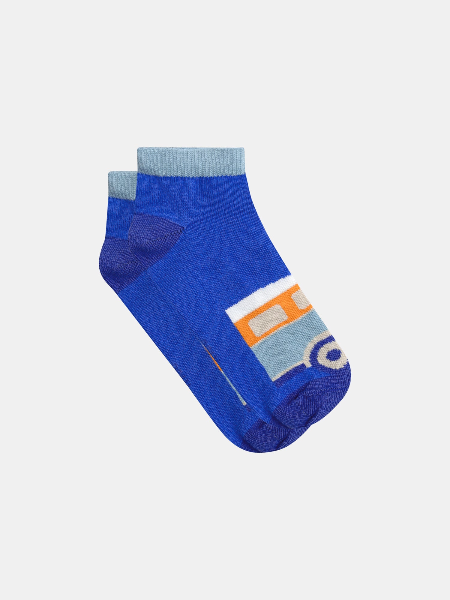 Socquettes bleu à motifs camping car pour garçon