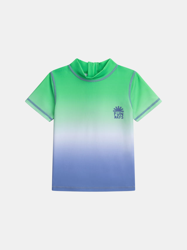 UPF 50+ two-tone tie-dye swim t-shirt for boys