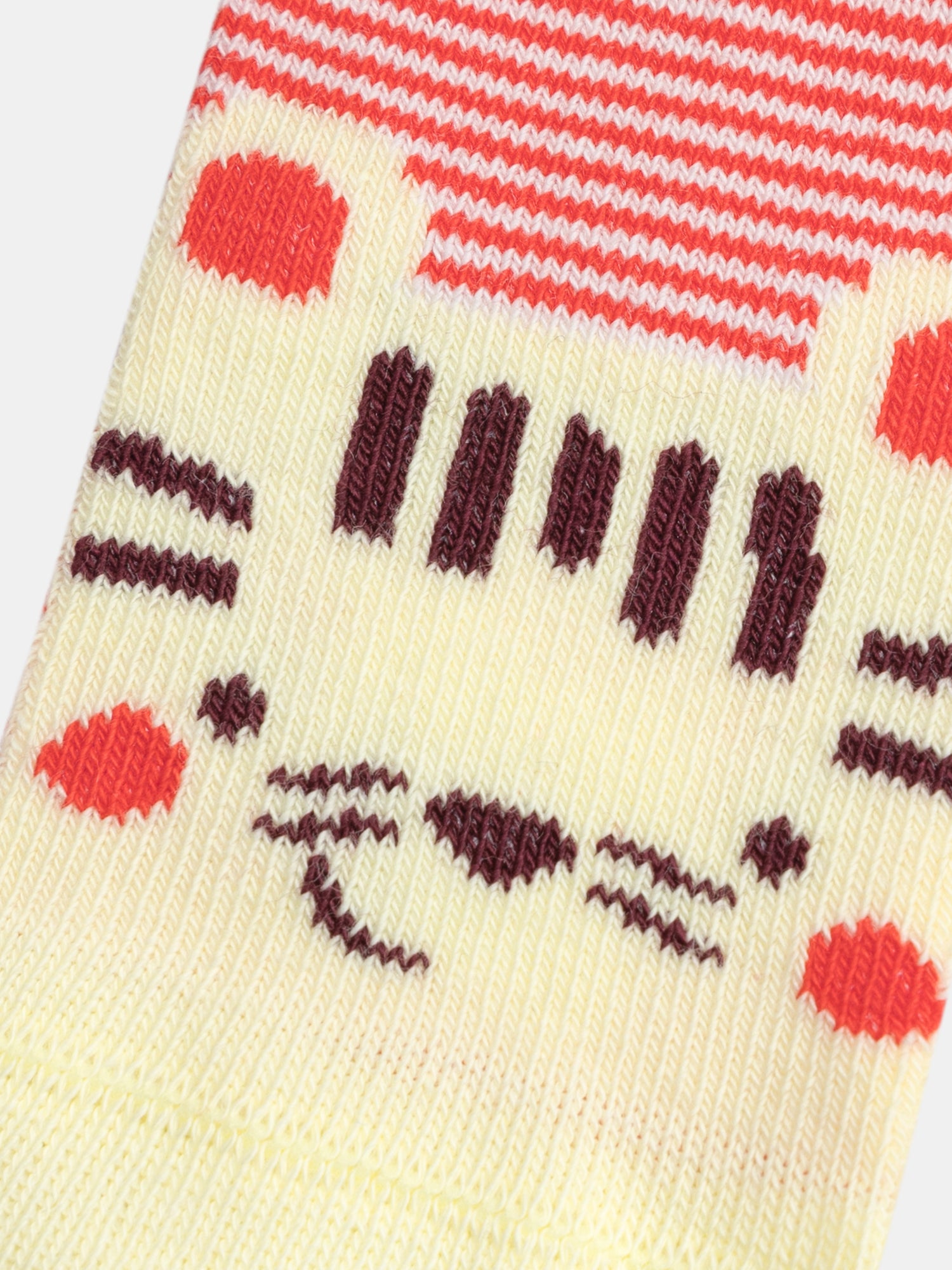 Chaussettes à rayures oranges et motif tigres pour bébé garçon