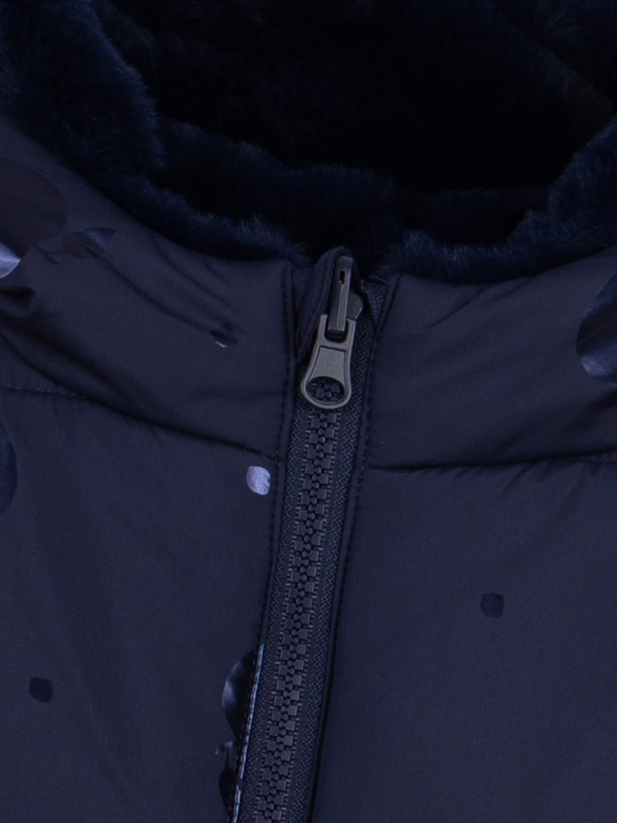 Reversible Parka with Apple Print for Girls