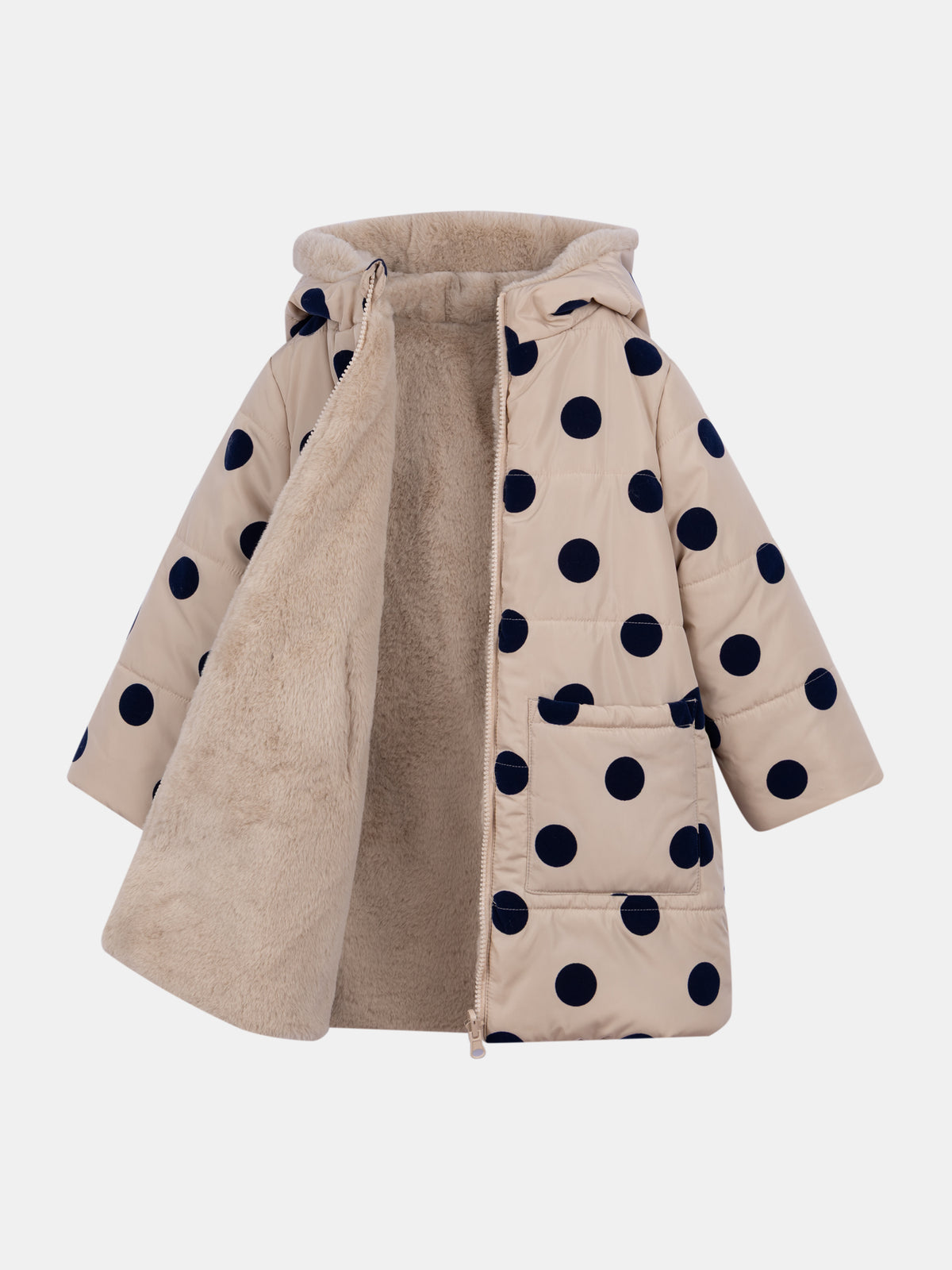 Reversible Polka Dot Parka for Girls
