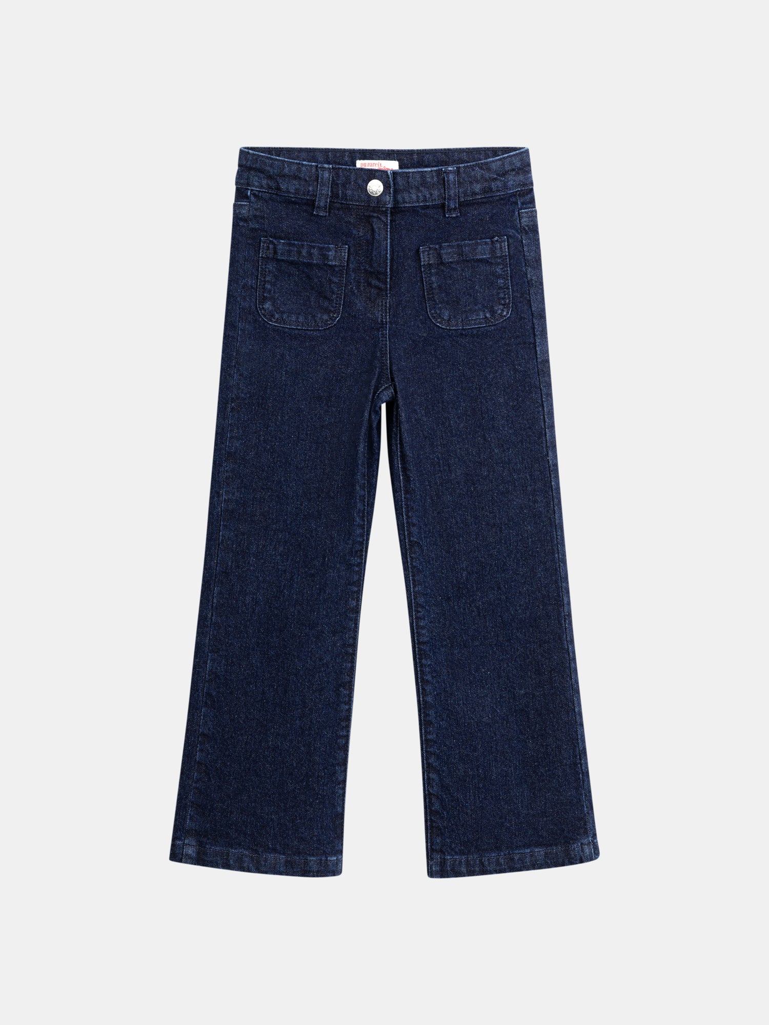 Dark Blue Denim Jeans with Pockets for Girls