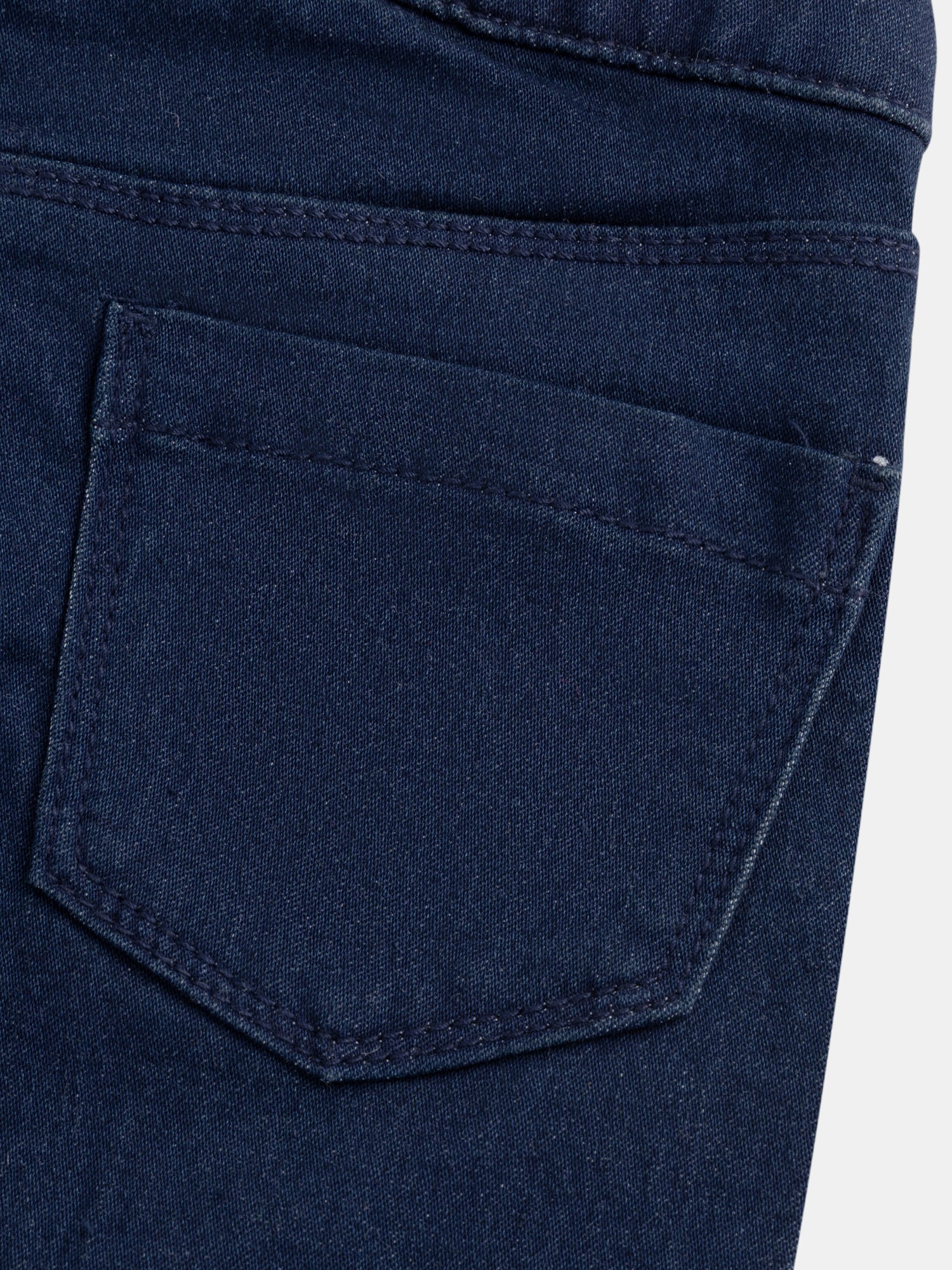 Dark blue denim jogging pants for girls