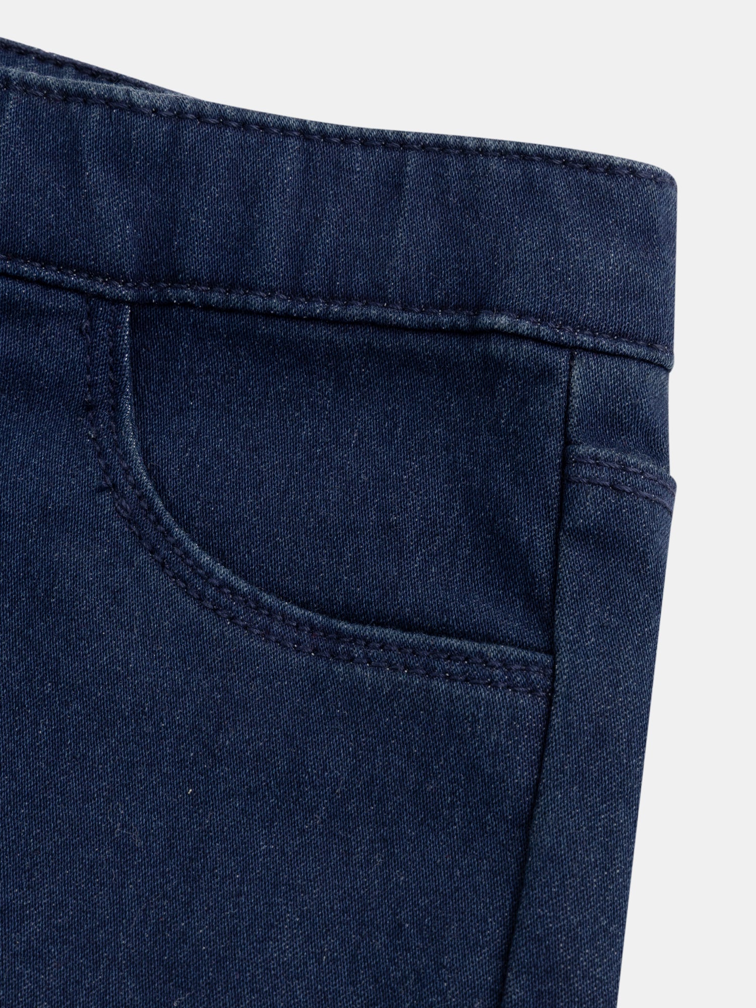 Dark blue denim jogging pants for girls