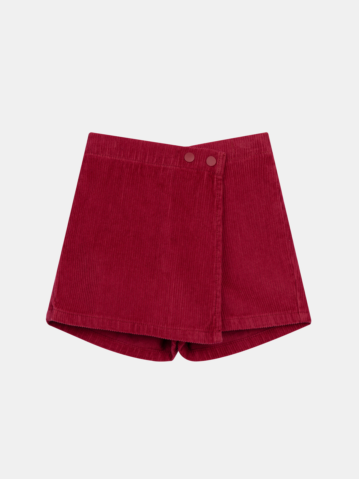 Red velour shorts for girls