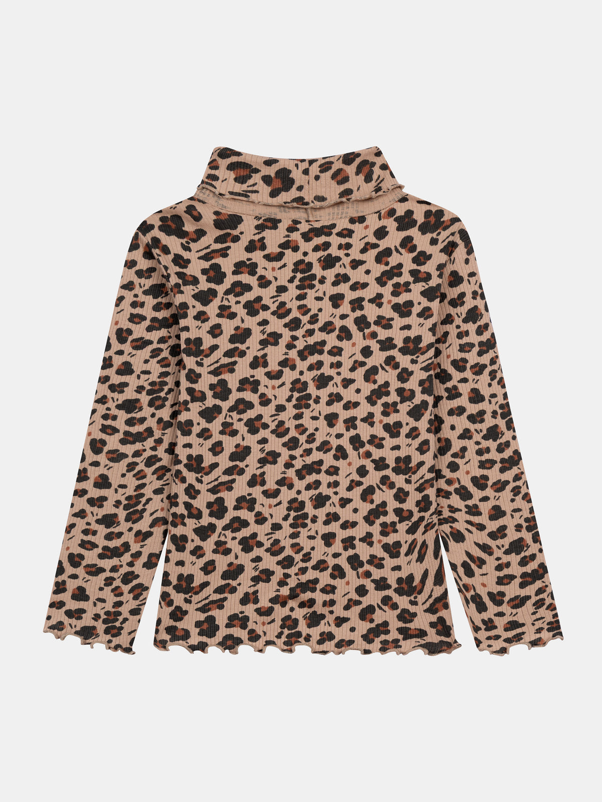 Leopard Print Turtleneck Top for Girls