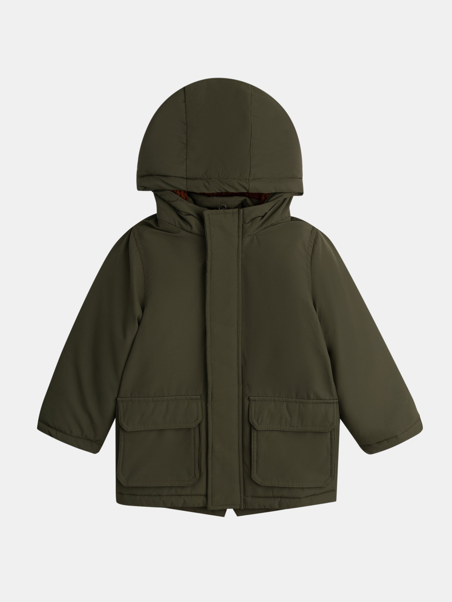 Green Parka with Sherpa Lining for Boys