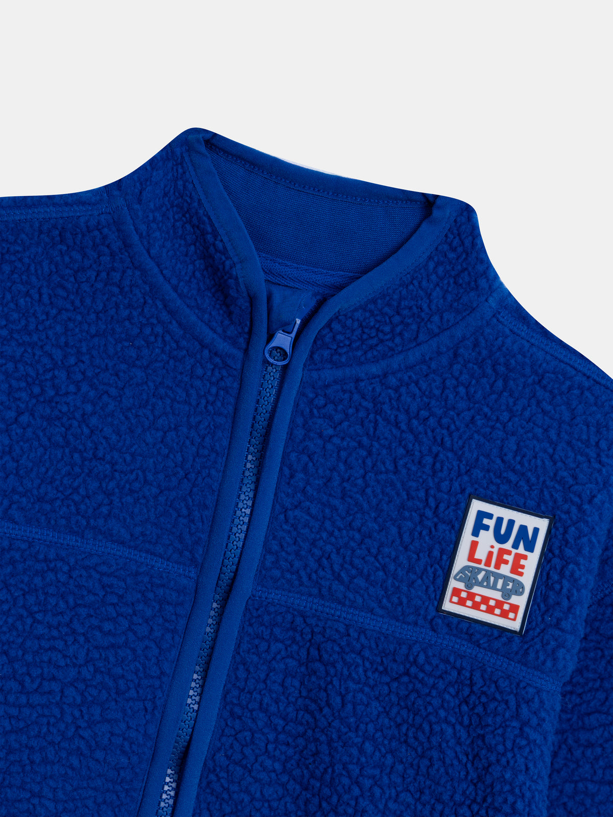 Zipped blue vest for boys