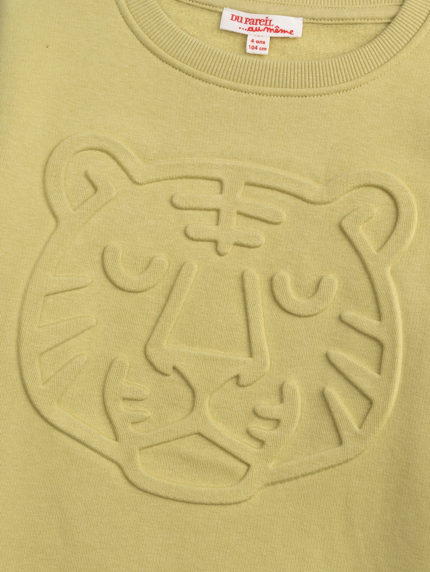 Green Sweatshirt with Tiger Animation for Boys