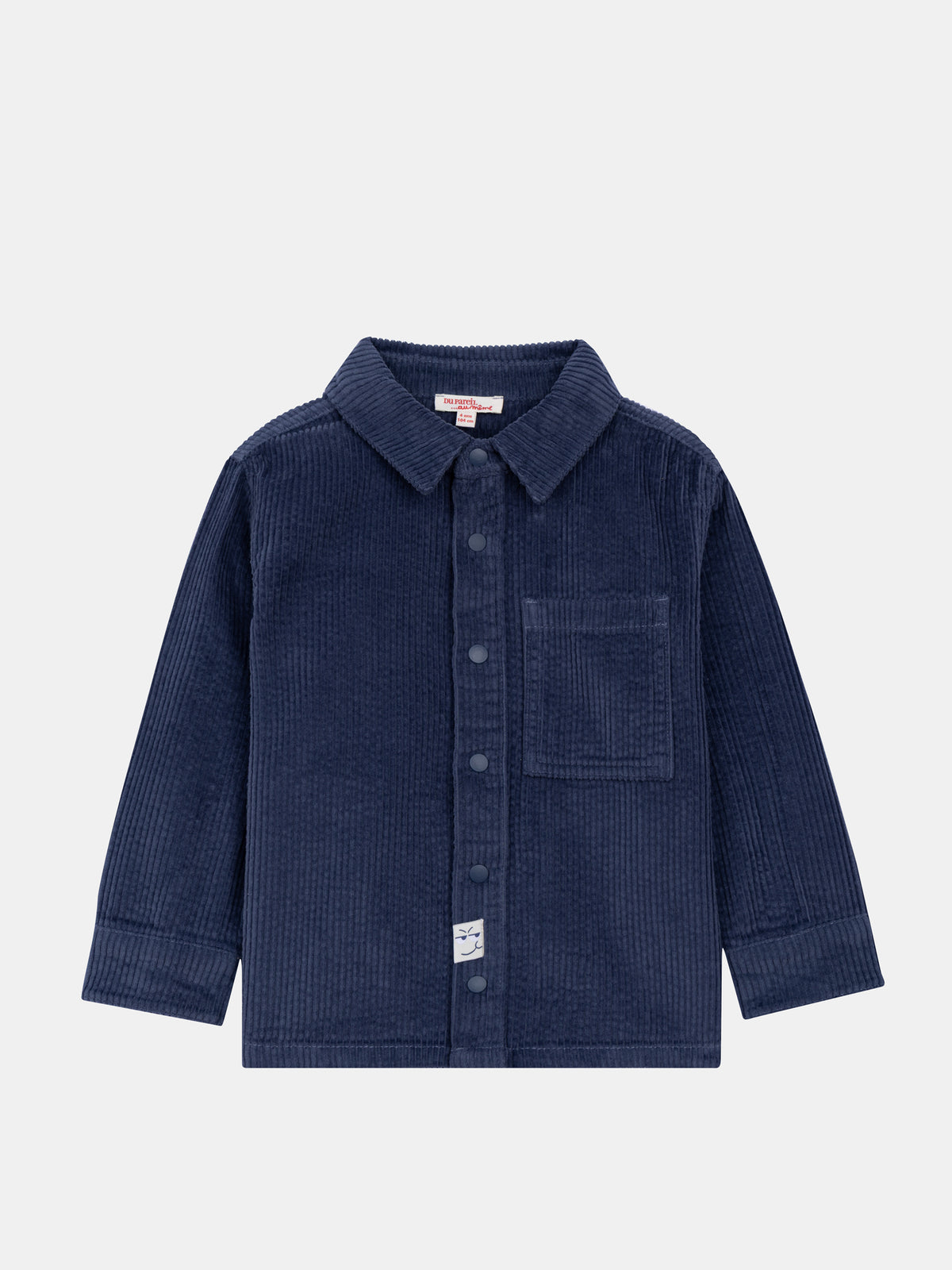 Blue Velvet Shirt for Boys
