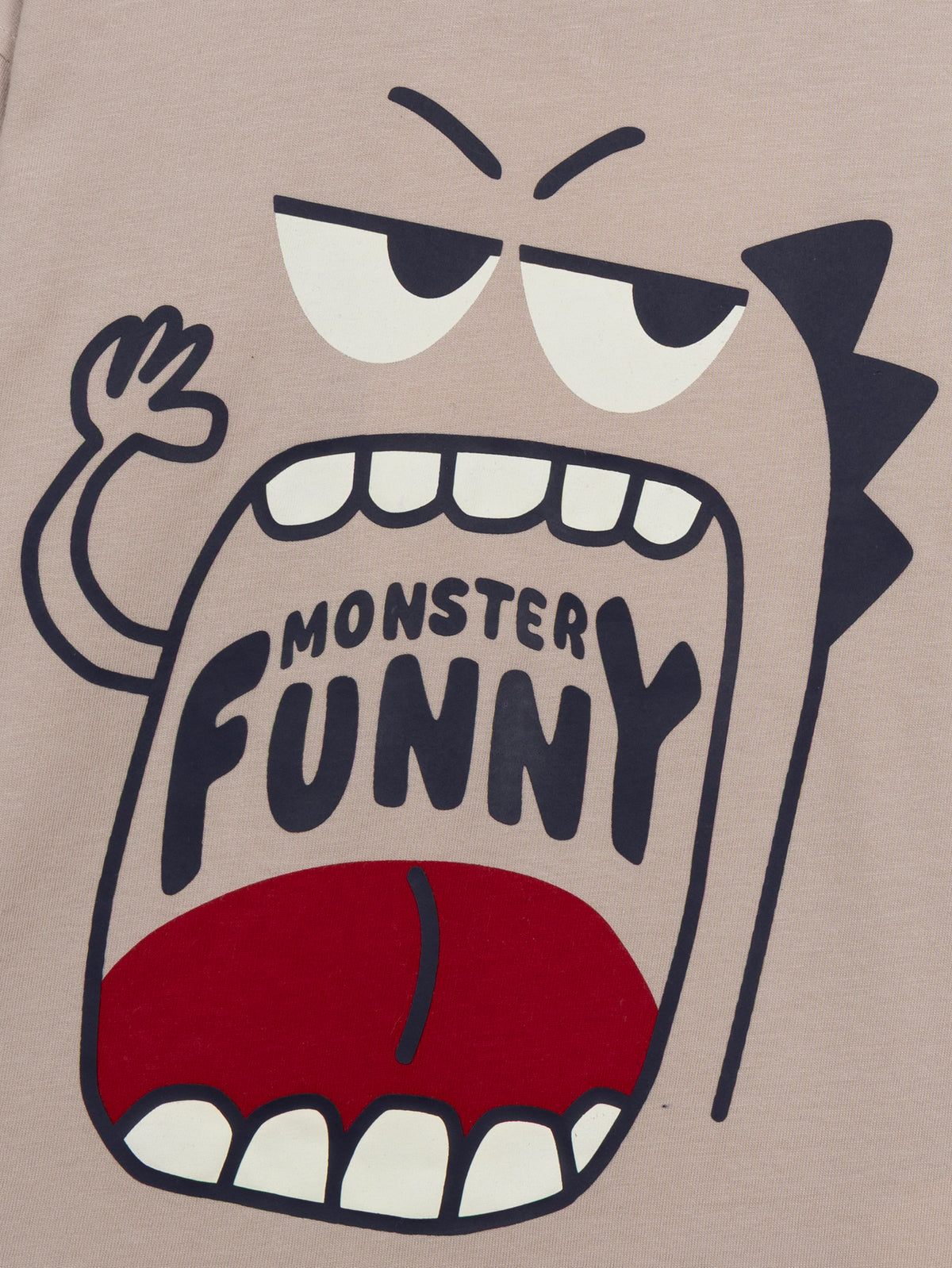 Long Sleeve T-Shirt with Little Monster Animation for Boys