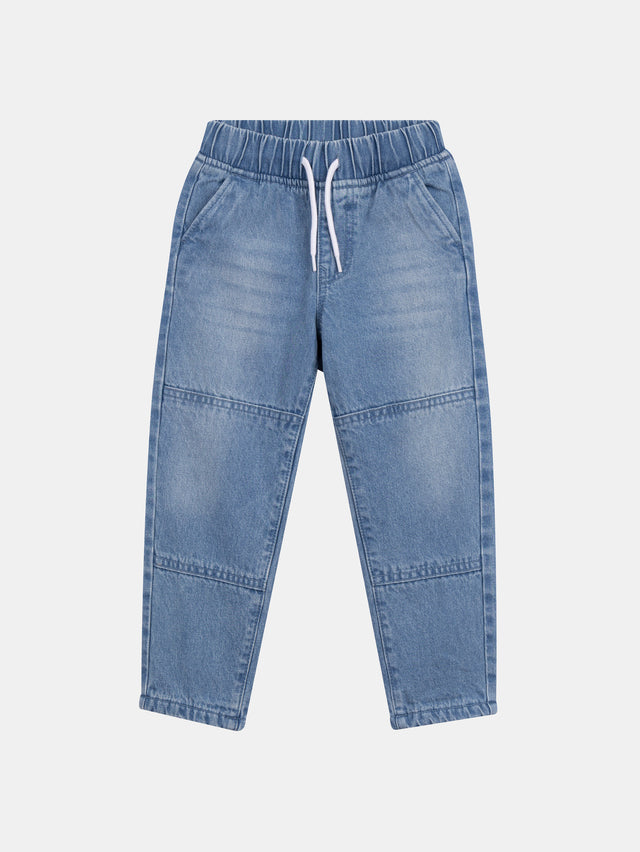Microfleece lined jeans with inserts for boys