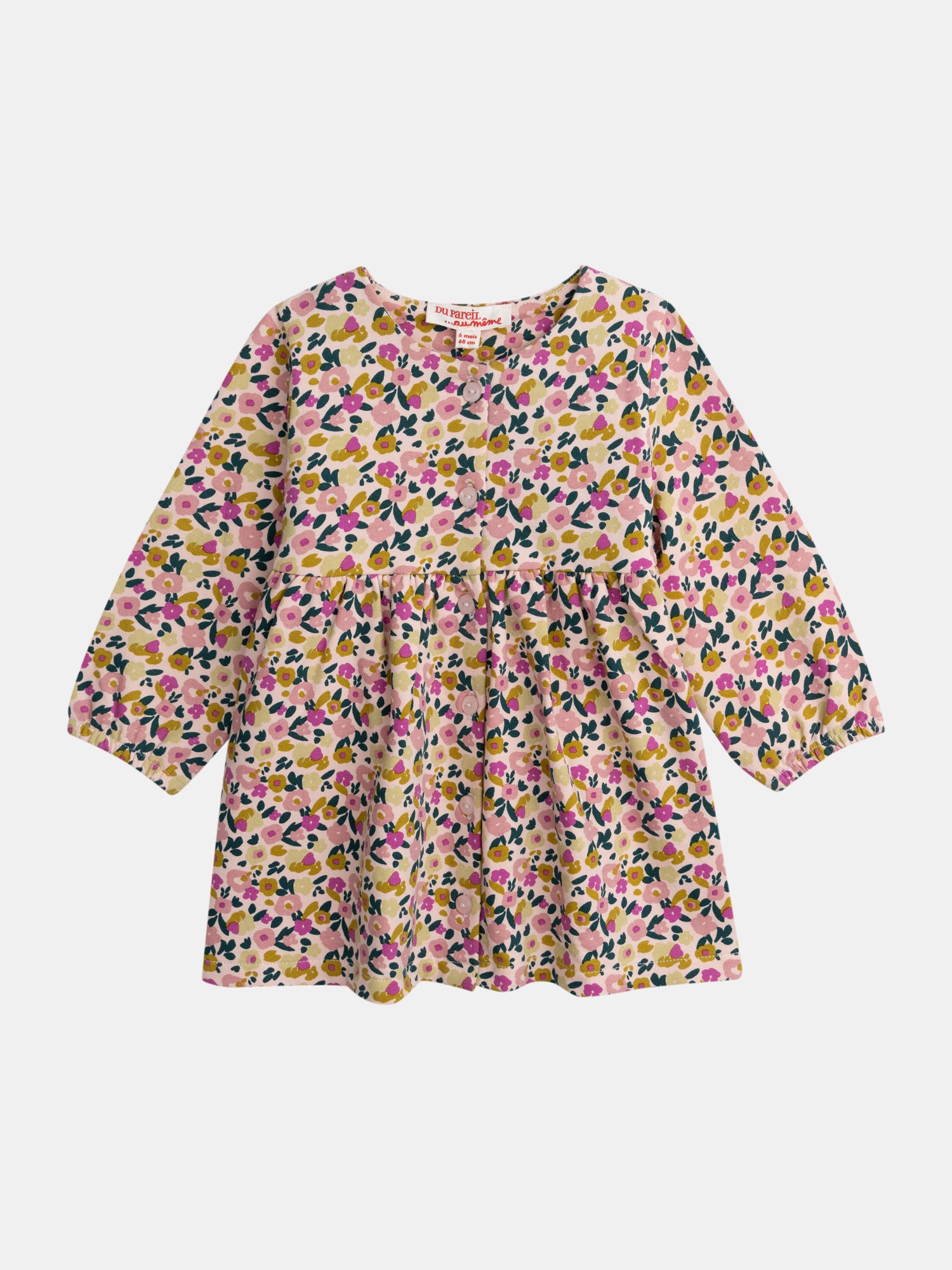 Printed dress and legging "Wild Campus" set for baby girl
