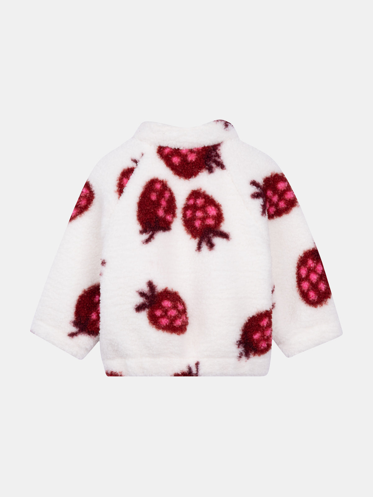 Ecru Strawberry Print Cardigan for Baby Girl