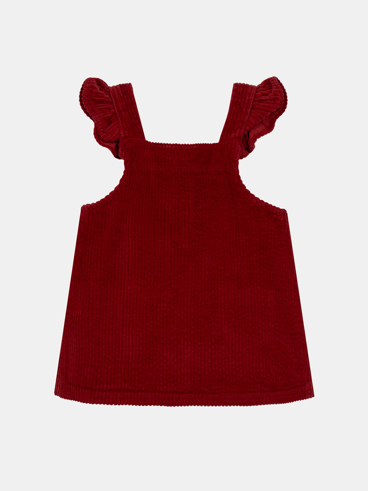 Red Corduroy Pinafore Dress for Baby Girl