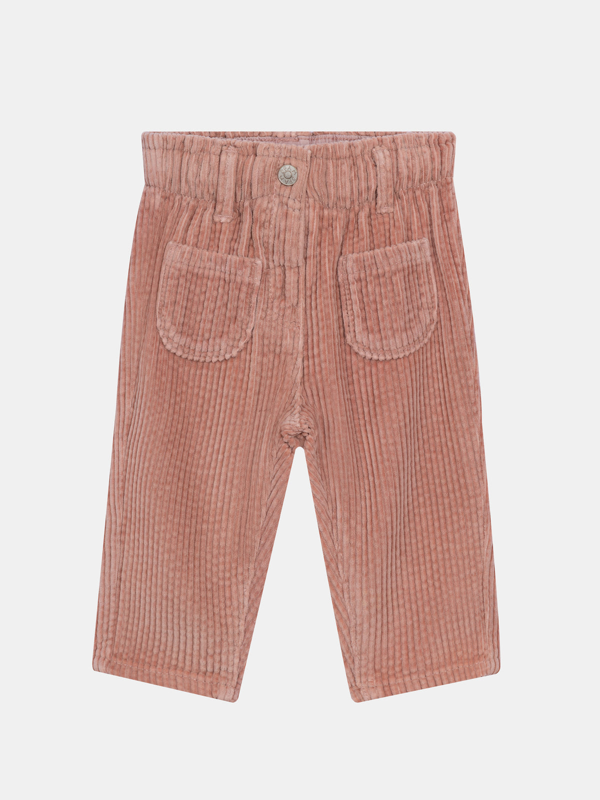 Light pink corduroy pants for baby girl