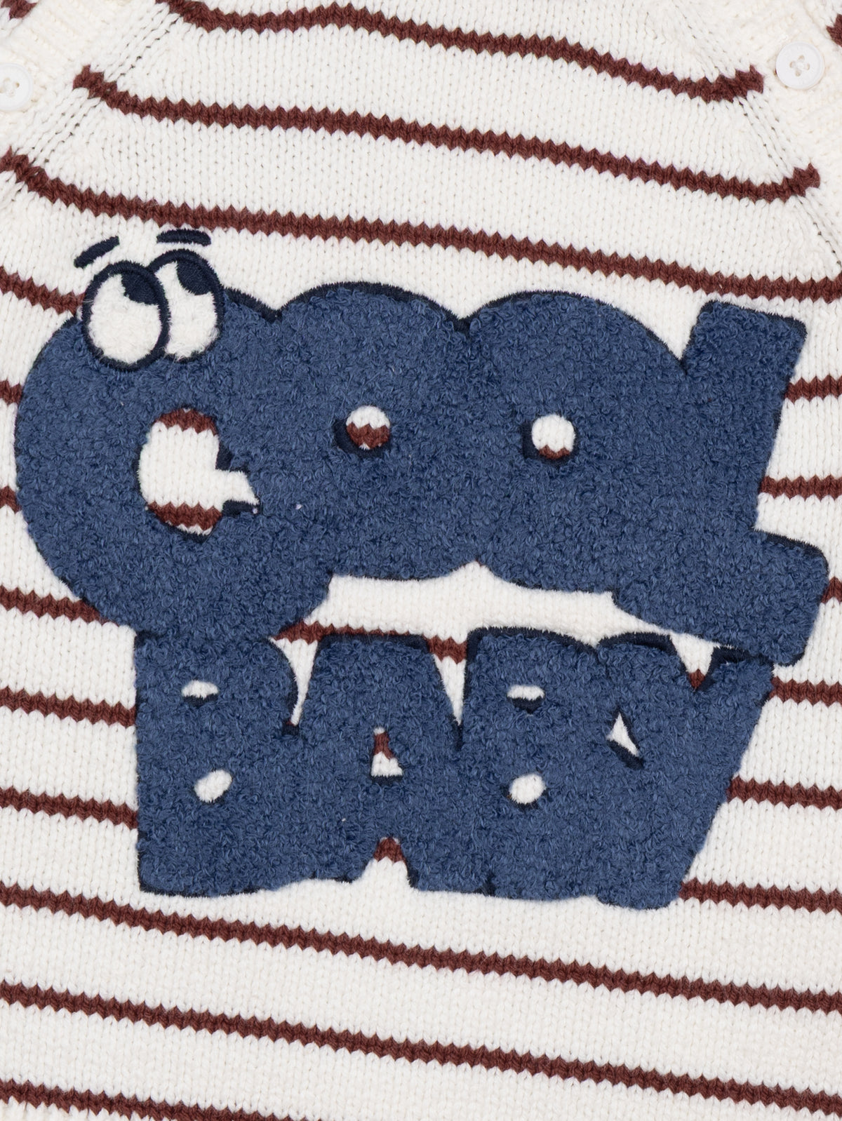 Ecru Striped Sweater "Cool Baby" for Baby Boys