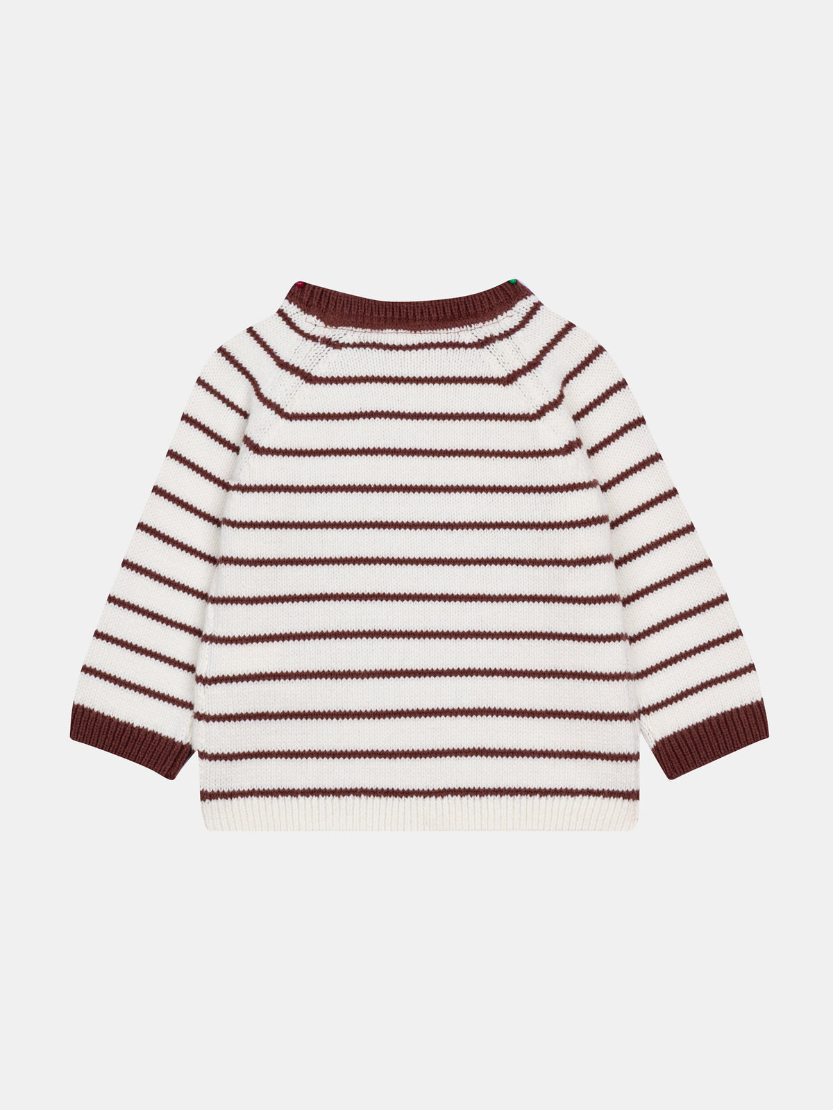 Ecru Striped Sweater "Cool Baby" for Baby Boys