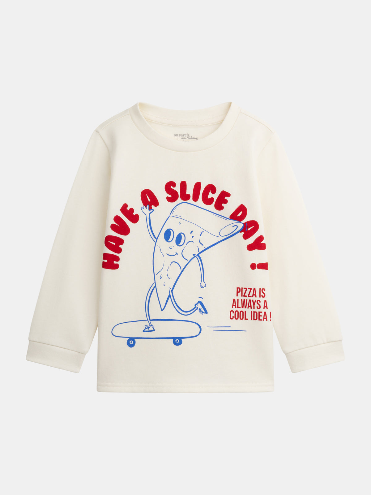 2-Piece Fleece Pajama Set Printed "Have a Slice Day!" for Kids Boy
