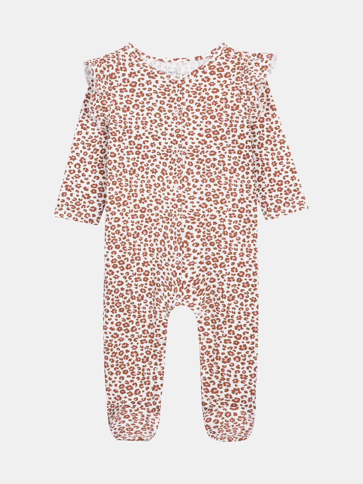 Leopard Flower Printed Bodysuit for Baby Girl